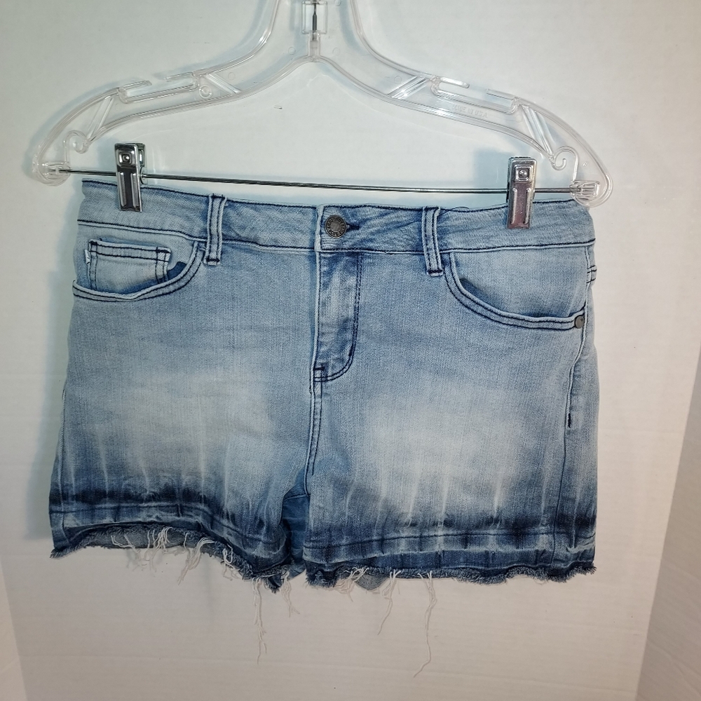 Judy Blue Tie Dye Light Wash Denim Shorts size L